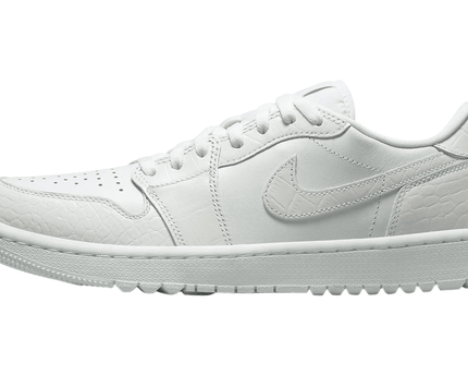 Men's Air Jordan 1 Low Golf White Crocodile Shoes