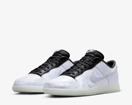 Men's Dunk Low x CLOT x Fragment Design Black and White Shoes