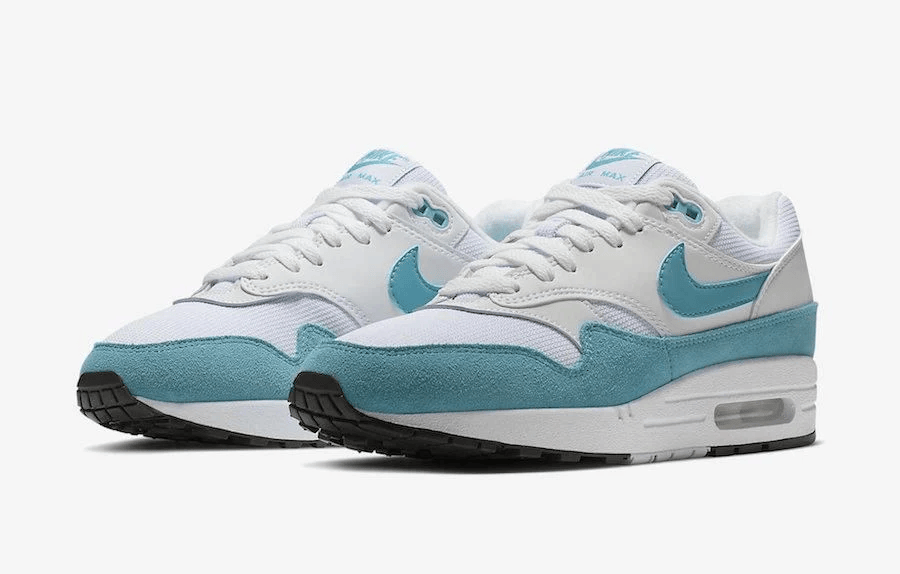 Men's Air Max 1 White Turquoise Shoes