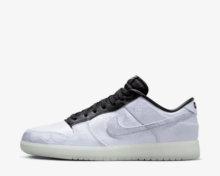 Men's Dunk Low x CLOT x Fragment Design Black and White Shoes