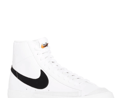 Men's Blazer Mid 77 White And Black Shoes