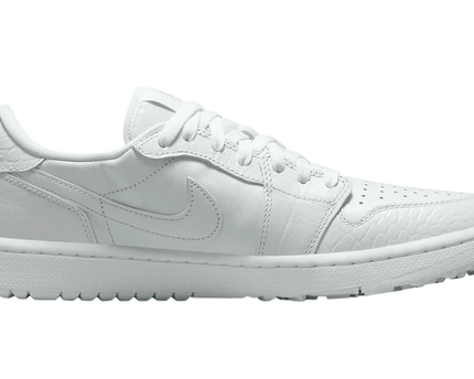 Men's Air Jordan 1 Low Golf White Crocodile Shoes