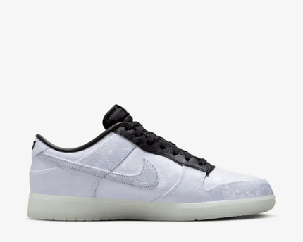 Men's Dunk Low x CLOT x Fragment Design Black and White Shoes