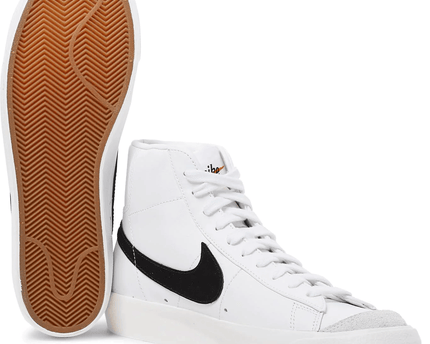 Men's Blazer Mid 77 White And Black Shoes