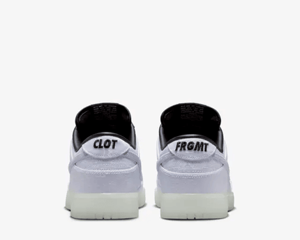 Men's Dunk Low x CLOT x Fragment Design Black and White Shoes