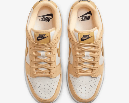 Men's Dunk Low Gold Suede Shoes