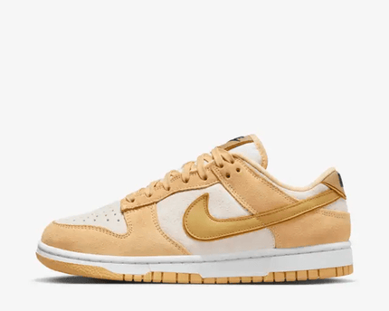 Men's Dunk Low Gold Suede Shoes