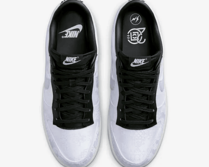 Men's Dunk Low x CLOT x Fragment Design Black and White Shoes