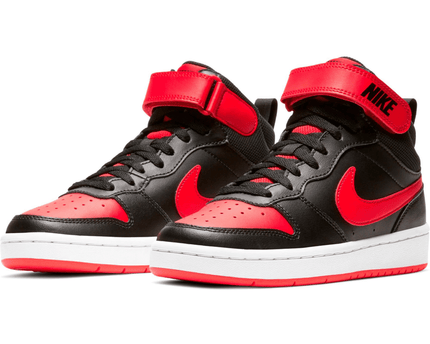 Men's Court Borough Mid 2 Black University Red Shoes