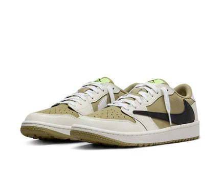 Men's Travis Scott x Air Jordan 1 Low Golf x Travis Scott Olive Shoes