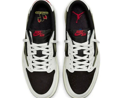 Men's Travis Scott x Air Jordan 1 Low OG SP 'Travis Scott Medium Olive' Shoes