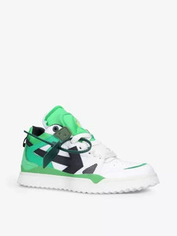 Men's Off White Men Mid -Top Sponge Sneaker In Green
