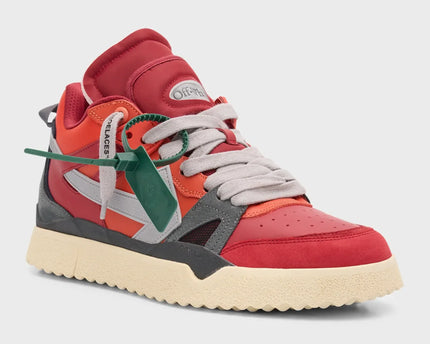 Men's Off White Men Mid -Top Sponge Sneaker In Orange