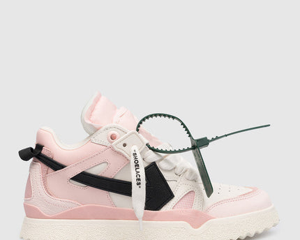 Men's Off White Men Mid -Top Sponge Sneaker In Pink Leather High-Tops