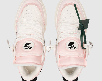 Men's Off White Men Mid -Top Sponge Sneaker In Pink Leather High-Tops