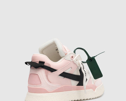 Men's Off White Men Mid -Top Sponge Sneaker In Pink Leather High-Tops