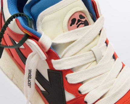 Men's Off White Men Mid -Top Sponge Sneaker In Red Black