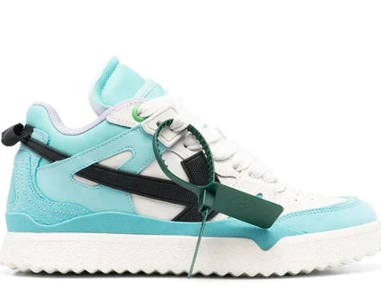 Men's Off White Men Mid -Top Sponge Sneaker In Turquoise Black