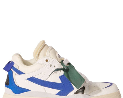Men's Off White Men Mid -Top Sponge Sneaker In White And Blue