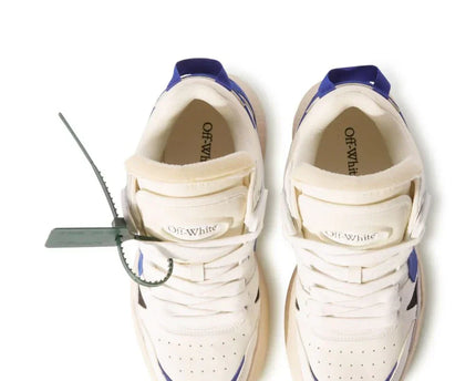Men's Off White Men Mid -Top Sponge Sneaker In White And Blue
