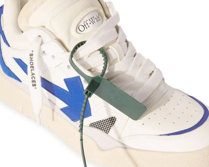 Men's Off White Men Mid -Top Sponge Sneaker In White And Blue