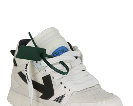 Men's Off White Men Mid -Top Sponge Sneaker In White Black
