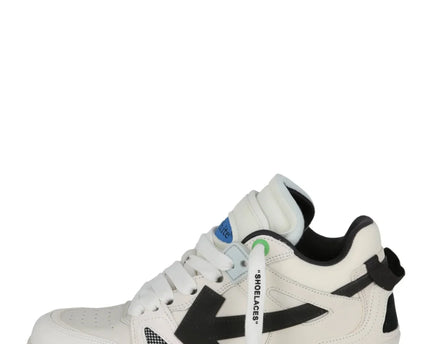 Men's Off White Men Mid -Top Sponge Sneaker In White Black