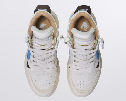 Men's Off White Men Mid -Top Sponge Sneaker In White Light Blue