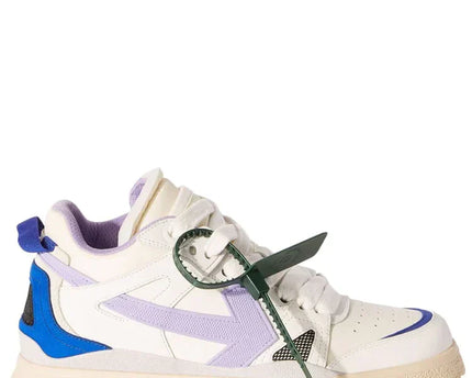 Men's Off White Men Mid -Top Sponge Sneaker In White Lilac