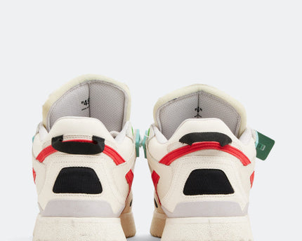 Men's Off White Men Mid -Top Sponge Sneaker In White Red