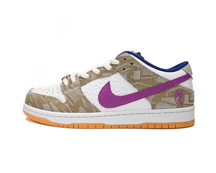 Men's SB Dunk Low White Blue Purple Shoes