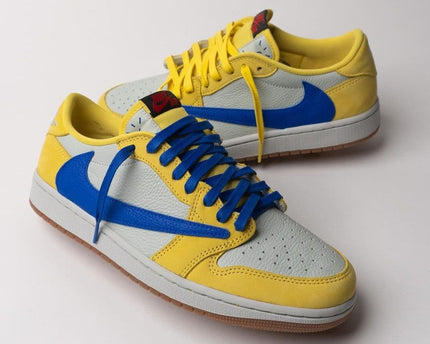 Men's Travis Scott x Air Jordan 1 Low OG SP 'Canary' Shoes