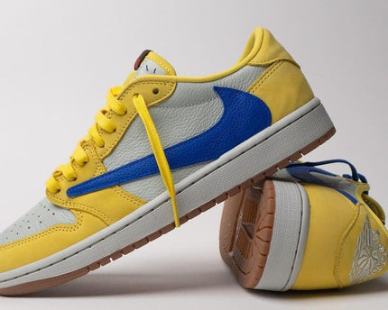 Men's Travis Scott x Air Jordan 1 Low OG SP 'Canary' Shoes