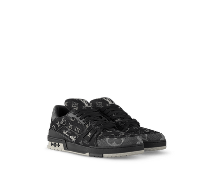 Men's Louis Vuitton LV Trainers Black Shoes