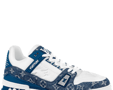 Men's Louis Vuitton LV Trainers Blue Shoes