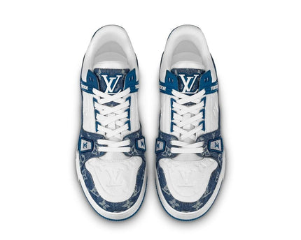 Men's Louis Vuitton LV Trainers Blue Shoes