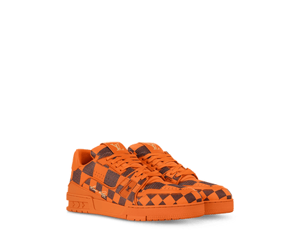 Men's Louis Vuitton LV Trainers Orange Shoes