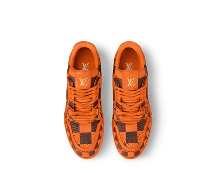 Men's Louis Vuitton LV Trainers Orange Shoes