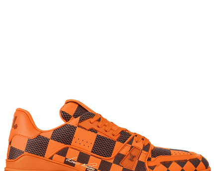 Men's Louis Vuitton LV Trainers Orange Shoes