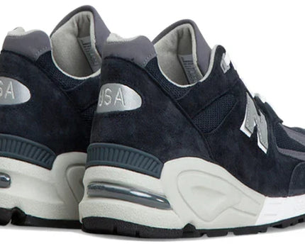 Men's New Balance 990v2 Navy White Shoes