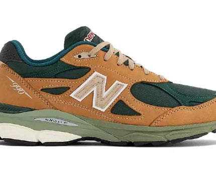 Men's New Balance Teddy Santis x 990v3 Tan Green Shoes
