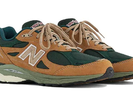 Men's New Balance Teddy Santis x 990v3 Tan Green Shoes