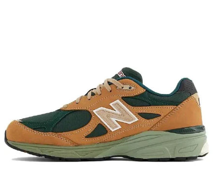 Men's New Balance Teddy Santis x 990v3 Tan Green Shoes