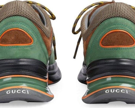 Men's Gucci Run Lace-Up Green Sneakers