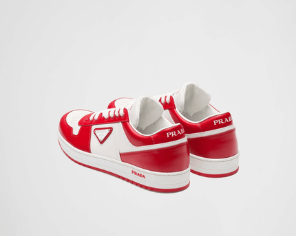 Prada Downtown Leather Lacquer Red Sneakers