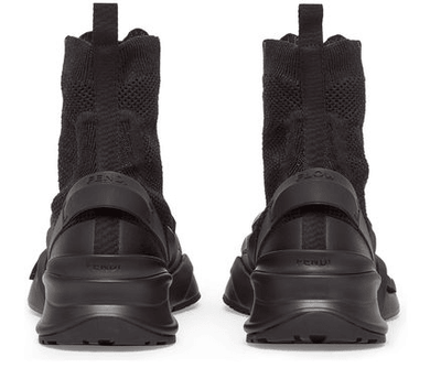 Men's Fendi Street Style Plain Sock Noir Sneakers