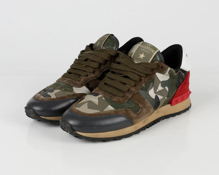 Men's Valentino Camo Rock Runners Camo Sneakers