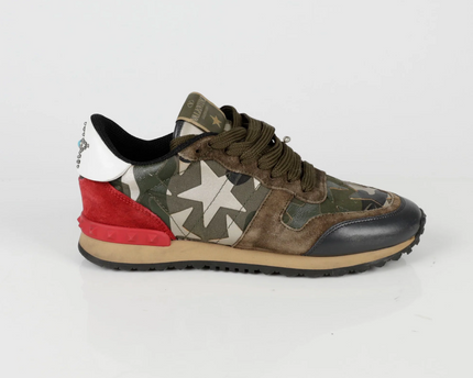 Men's Valentino Camo Rock Runners Camo Sneakers