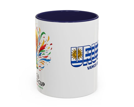Uruguay Vamos Uruguay Mug, Accent Coffee Mug, Soccer World Cup, Gift for Dad