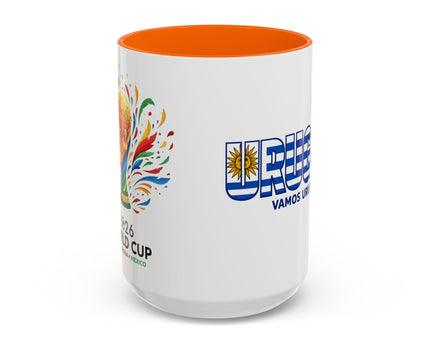 Uruguay Vamos Uruguay Mug, Accent Coffee Mug, Soccer World Cup, Gift for Dad